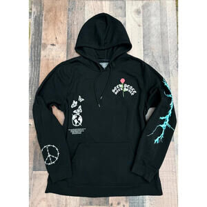 Brooklyn Cloth Seek Peace Black Hoodie Women’s Size XL